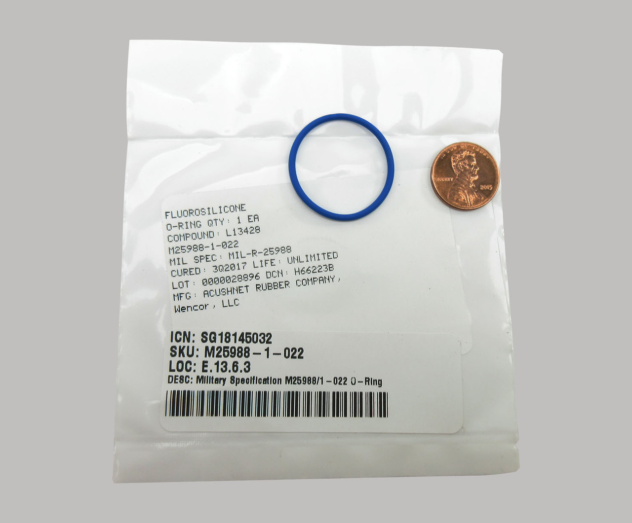 Military Specification M25988/1-022 O-Ring