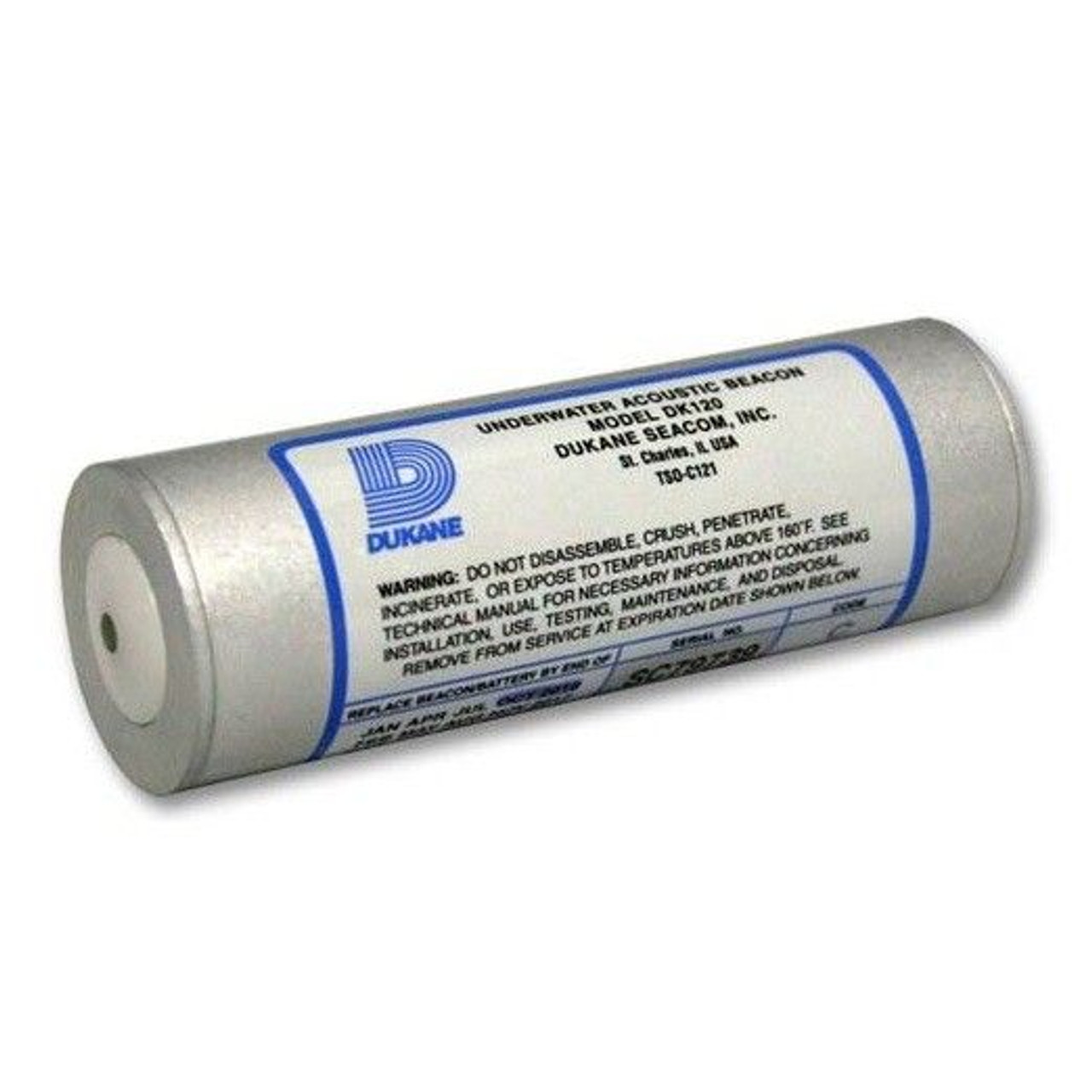 DUKANE SEACOM DK120 Silver 30-Day Underwater Acoustic Beacon