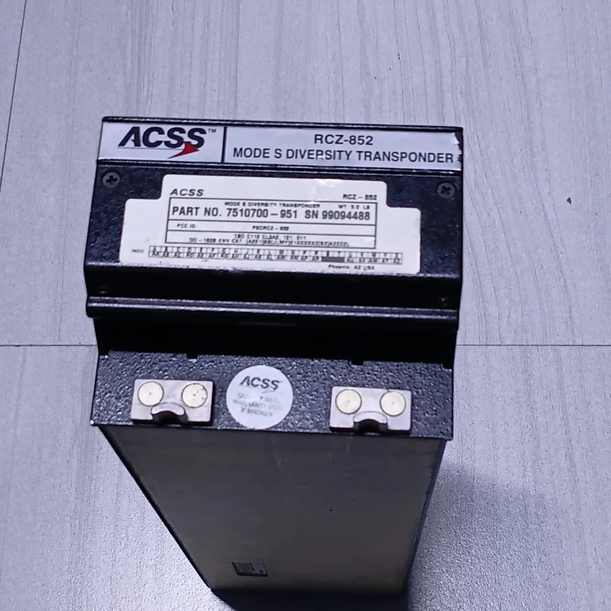 RCZ-852 Mode S Diversity Transponder 7510700-951