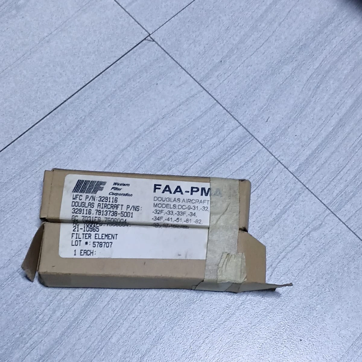 Western Filter Corp 1 EA Airframe System Filter Element 329116 