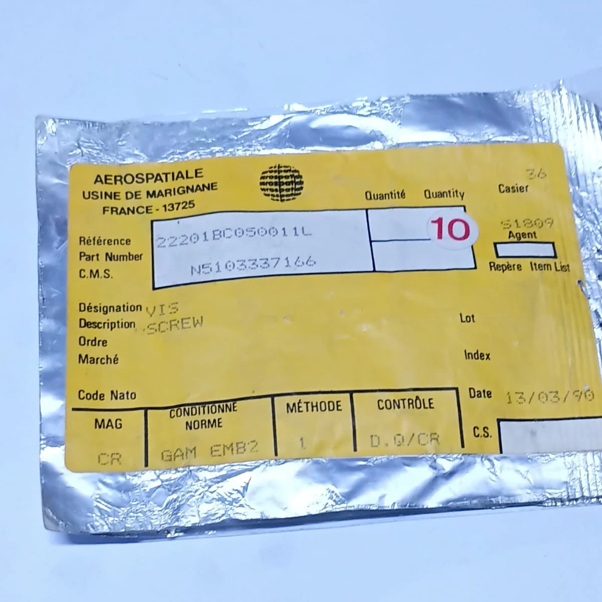 Aerospatiale Machine Screw 22201BC050011L