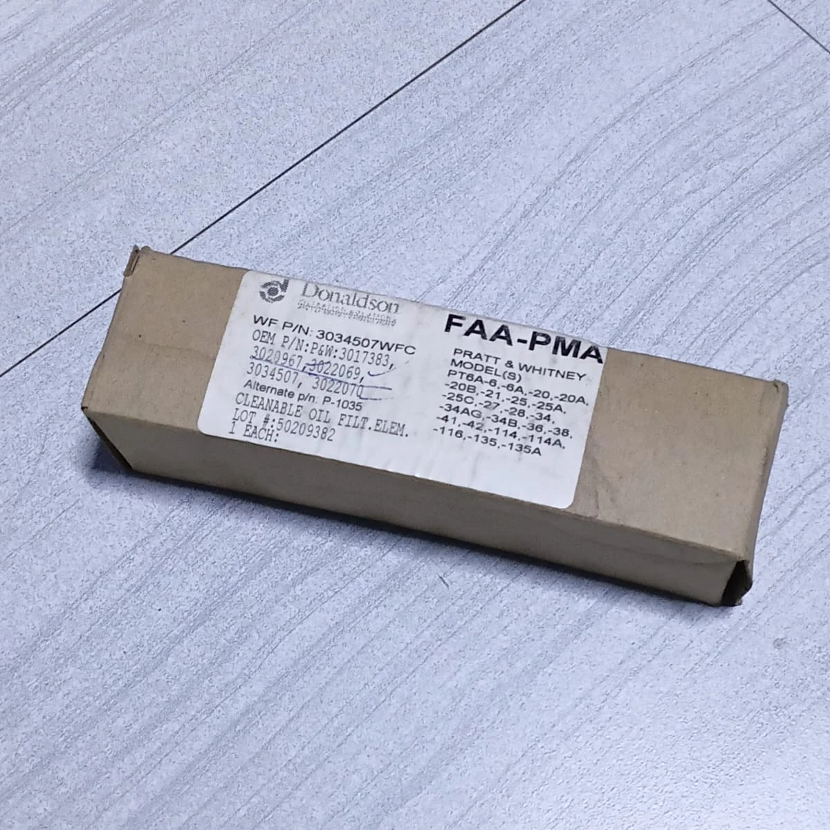 Donaldson 1 EA Cleanable Oil Filter Element 3034507WFC 