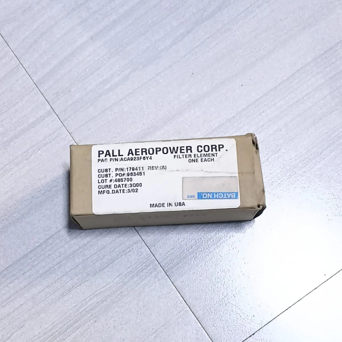 Pall Aeropower ACA923F8Y4 Aircraft Filter Element ACA923F8Y4