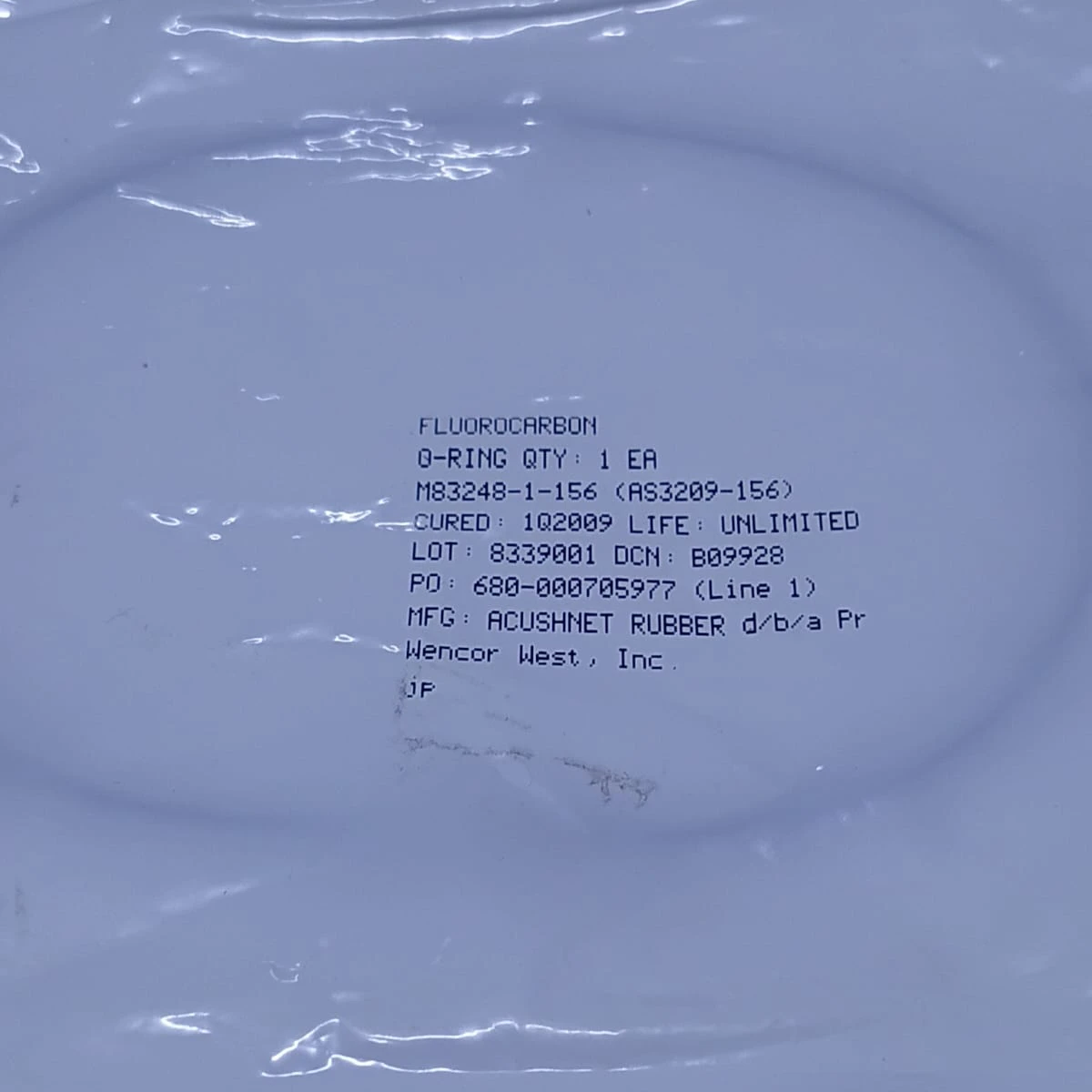 Fluorocarbon O-Ring Aerospace Grade Seal M83248/1-156 