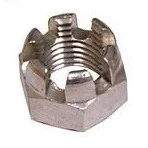 Stainless Steel Nut, Plain, Castellated, Hexagon