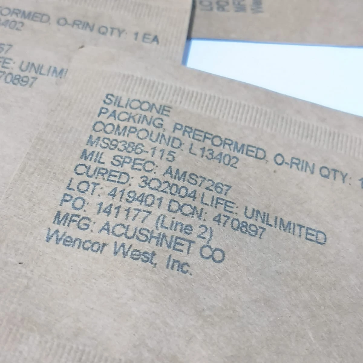 Silicone O-Ring Aerospace Grade Seal MS9386-115