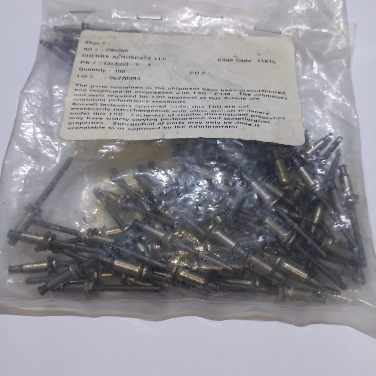 CherryMAX Aerospace Blind Rivet - 5/32" Dia. Protruding Universal Head / Monel (CR3553-5-4)
