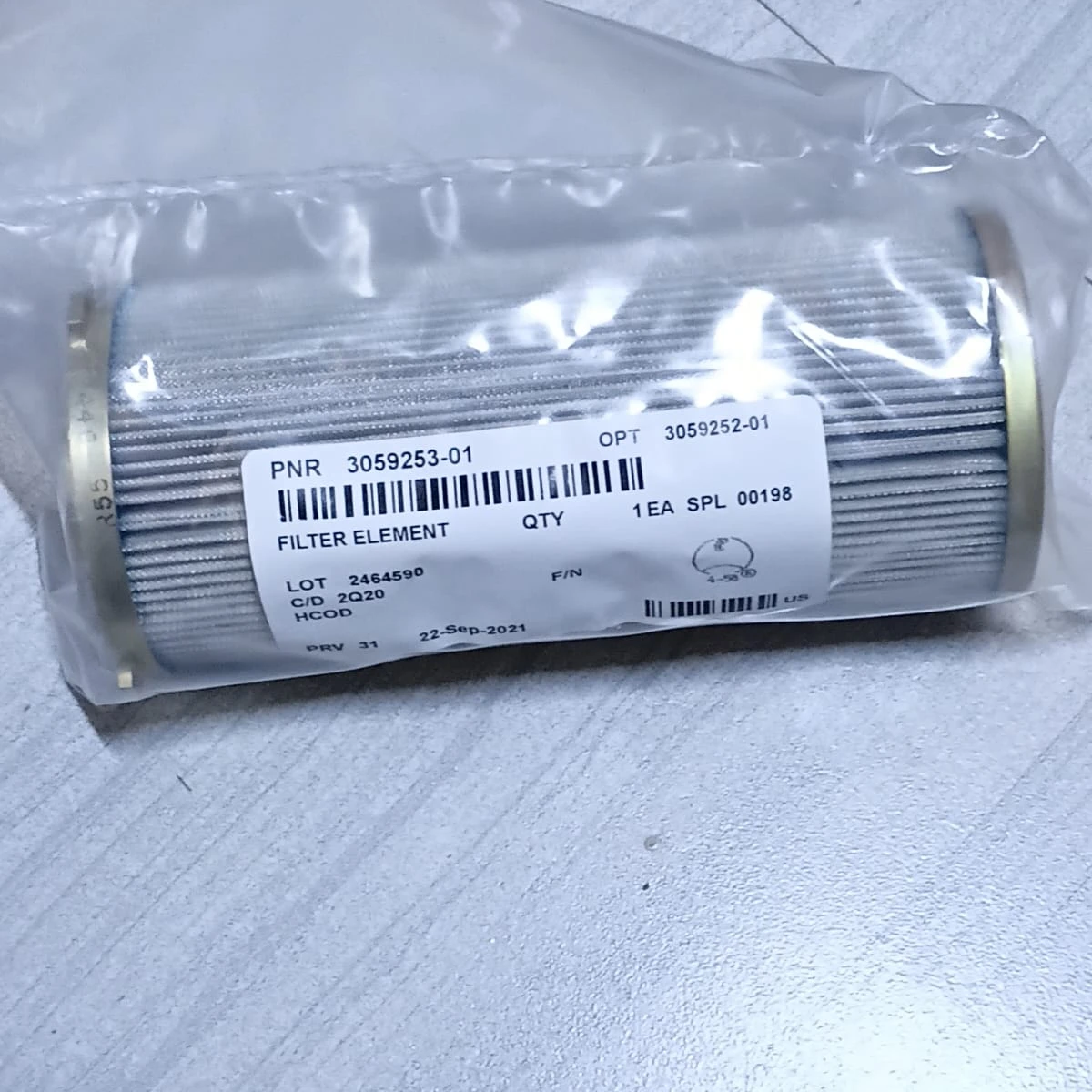High-Pressure Pleated Metal-Mesh Fluid Filter Element 059253-01