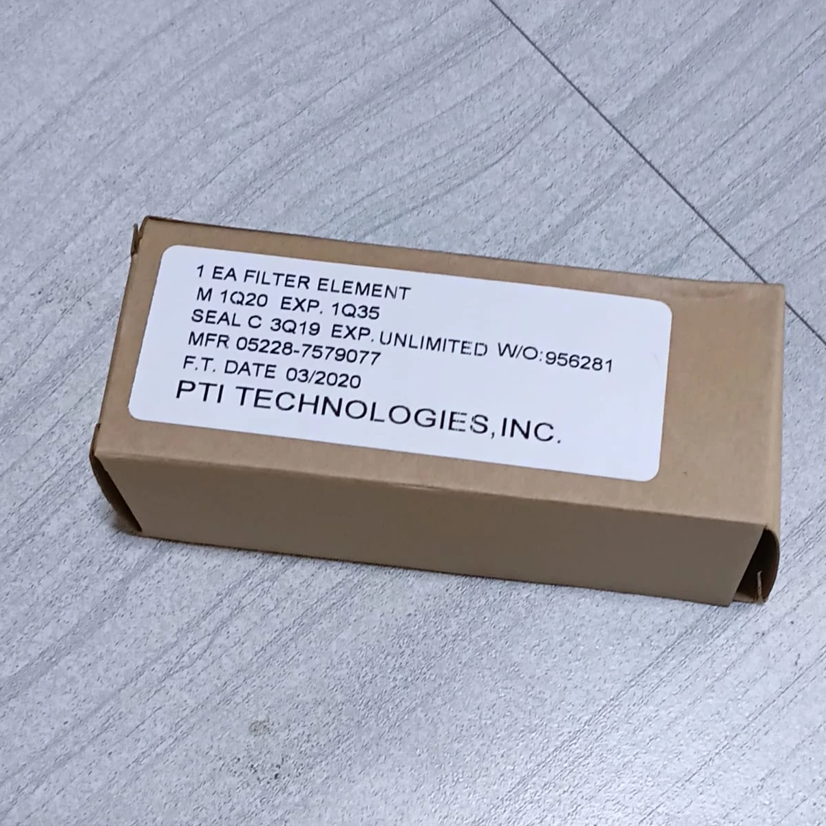 PTI Technologies 1 EA Fluid Filter Element 05228-7579077 