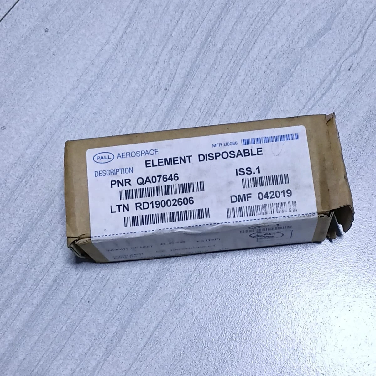 Pall Aerospace QA07646 Disposable Fluid Filter Element QA07646