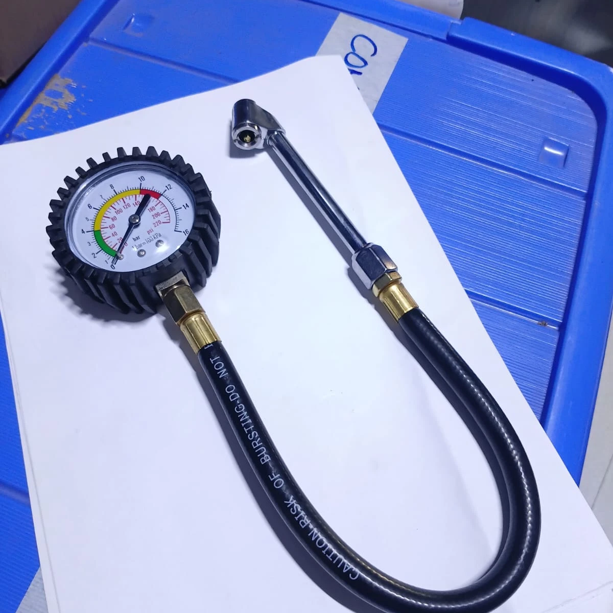 Tire Inflator Gauge Assembly, Dual Foot Chuck AE514