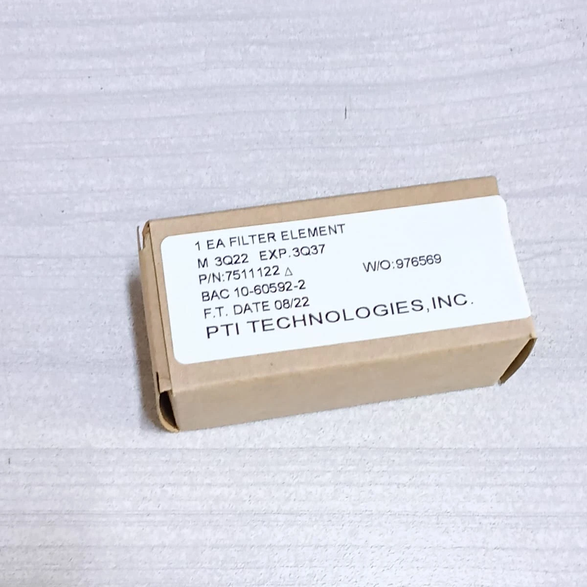 PTI Technologies 1 EA Fluid Filter Element BAC 10-60592-2 