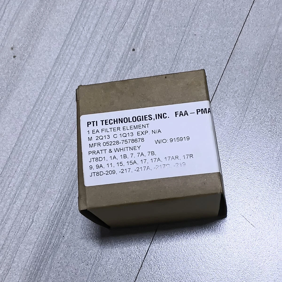 PTI Technologies Pratt & Whitney JT8D Filter Element 05228-7578678
