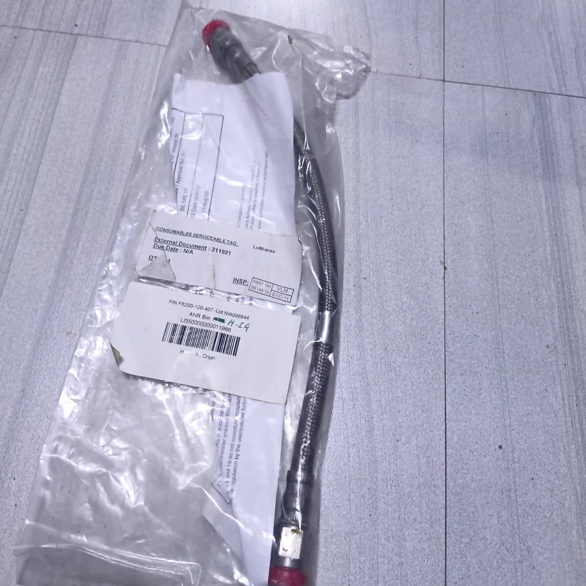 Hose Assembly, PTFE, Stainless Steel Braid F8200-120-407