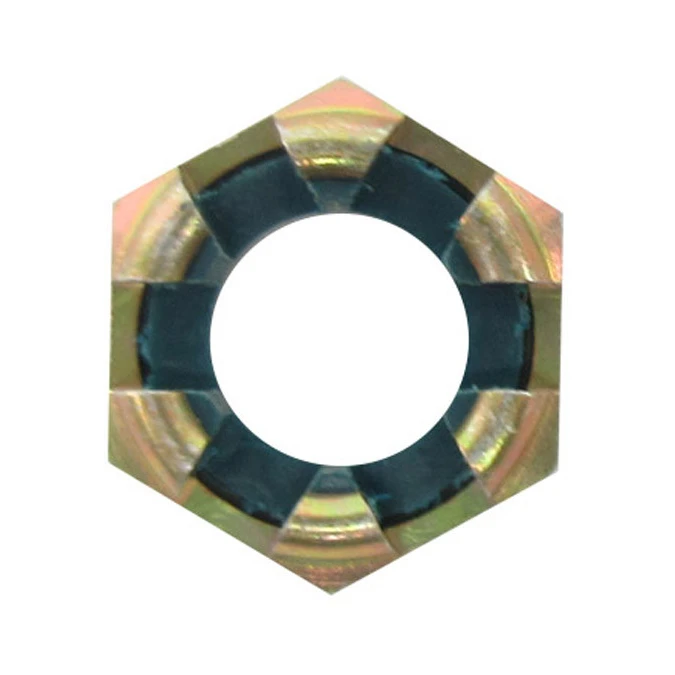 Steel Nut, Self-Locking, Slotted, Hexagon view 2