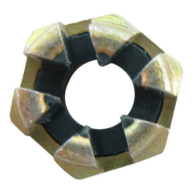 Self-Locking Slotted Castellated Nut, Right Hand, Nylon, Hexagonal Nut