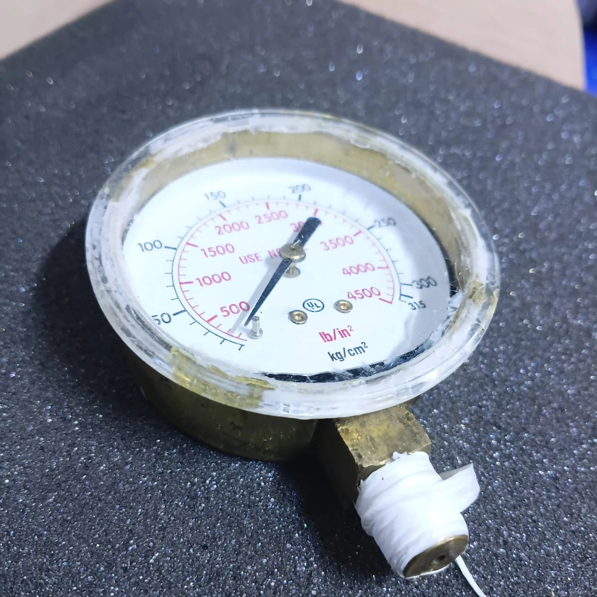 Pressure Gauge, Oxygen / Nitrogen Regulator, 0-4500 PSI / 0-315 kg/cm² 17705