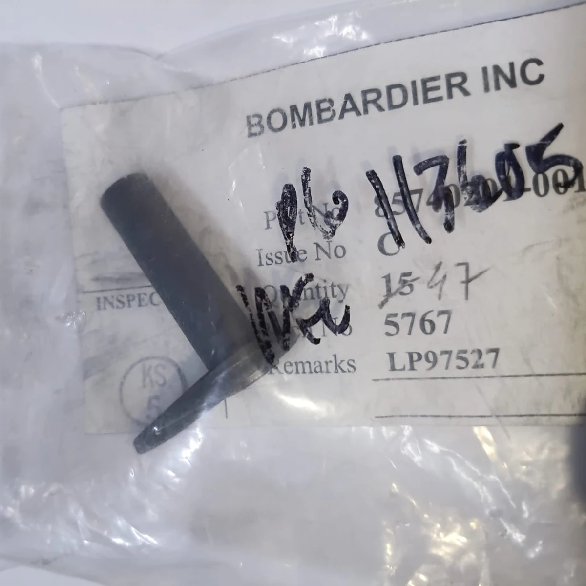 Airframe Pin / Structural L-Pin 85740201-001