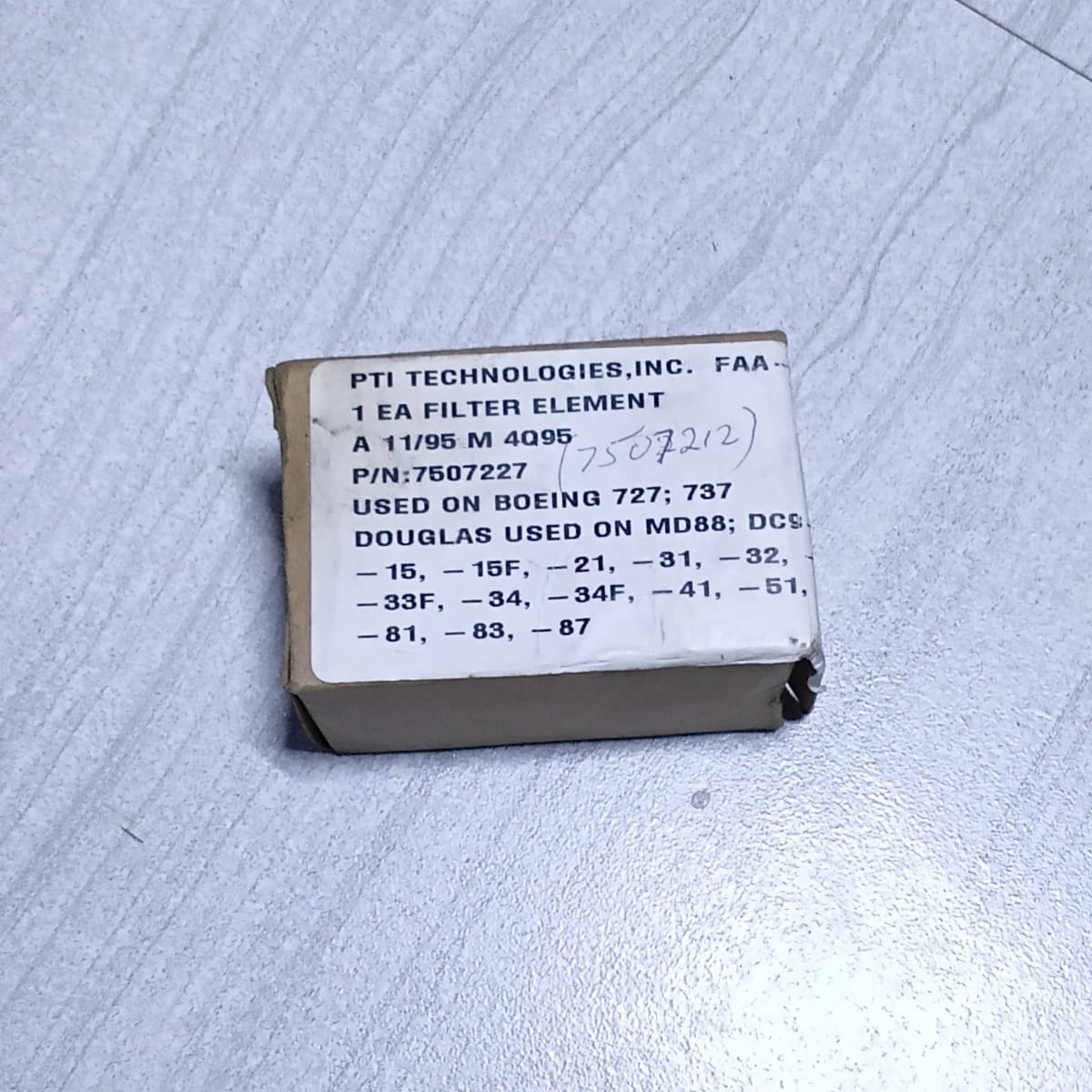PTI Technologies 1 EA Fluid Filter Element 7507227 