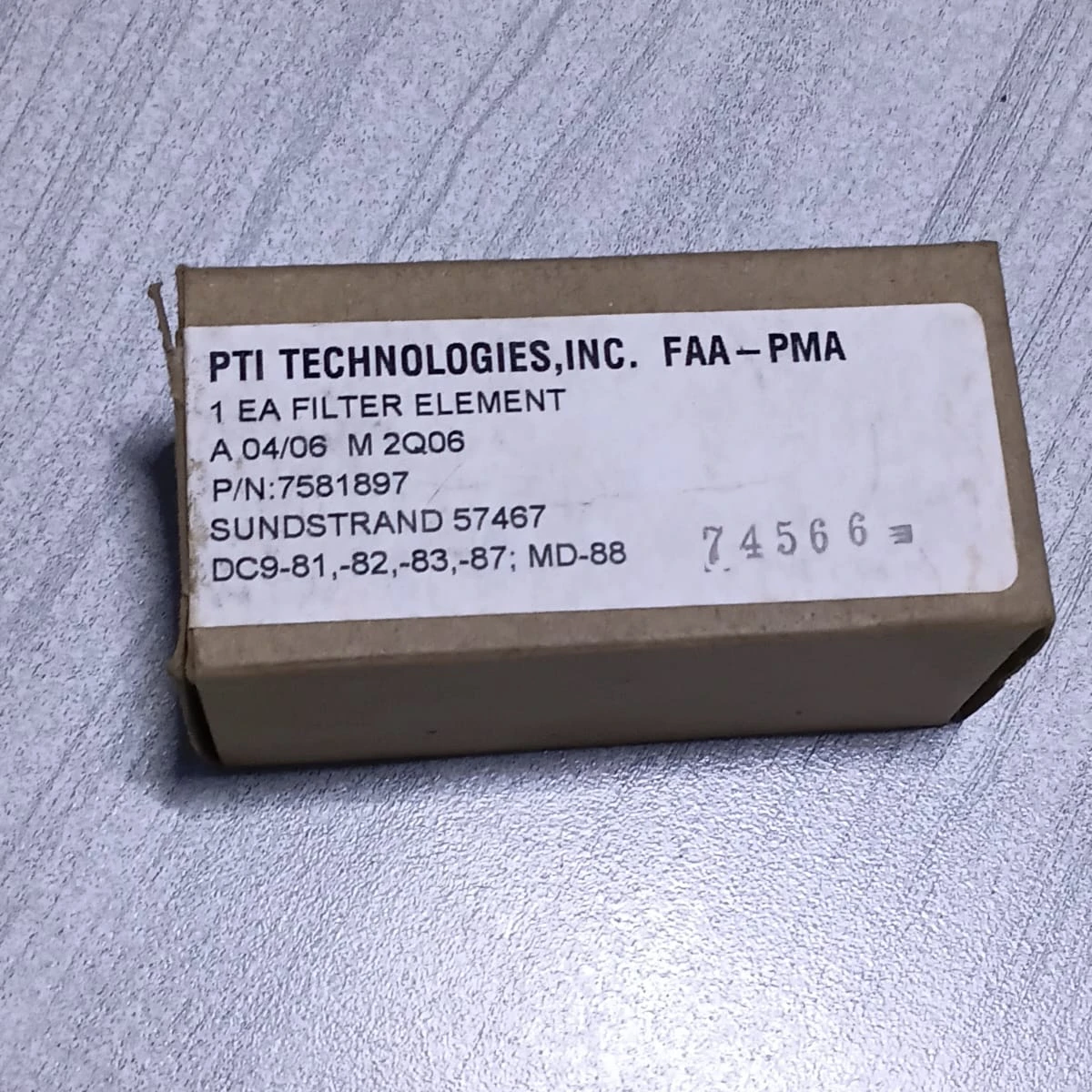 PTI Technologies 1 EA Lube Filter Element 7581897 
