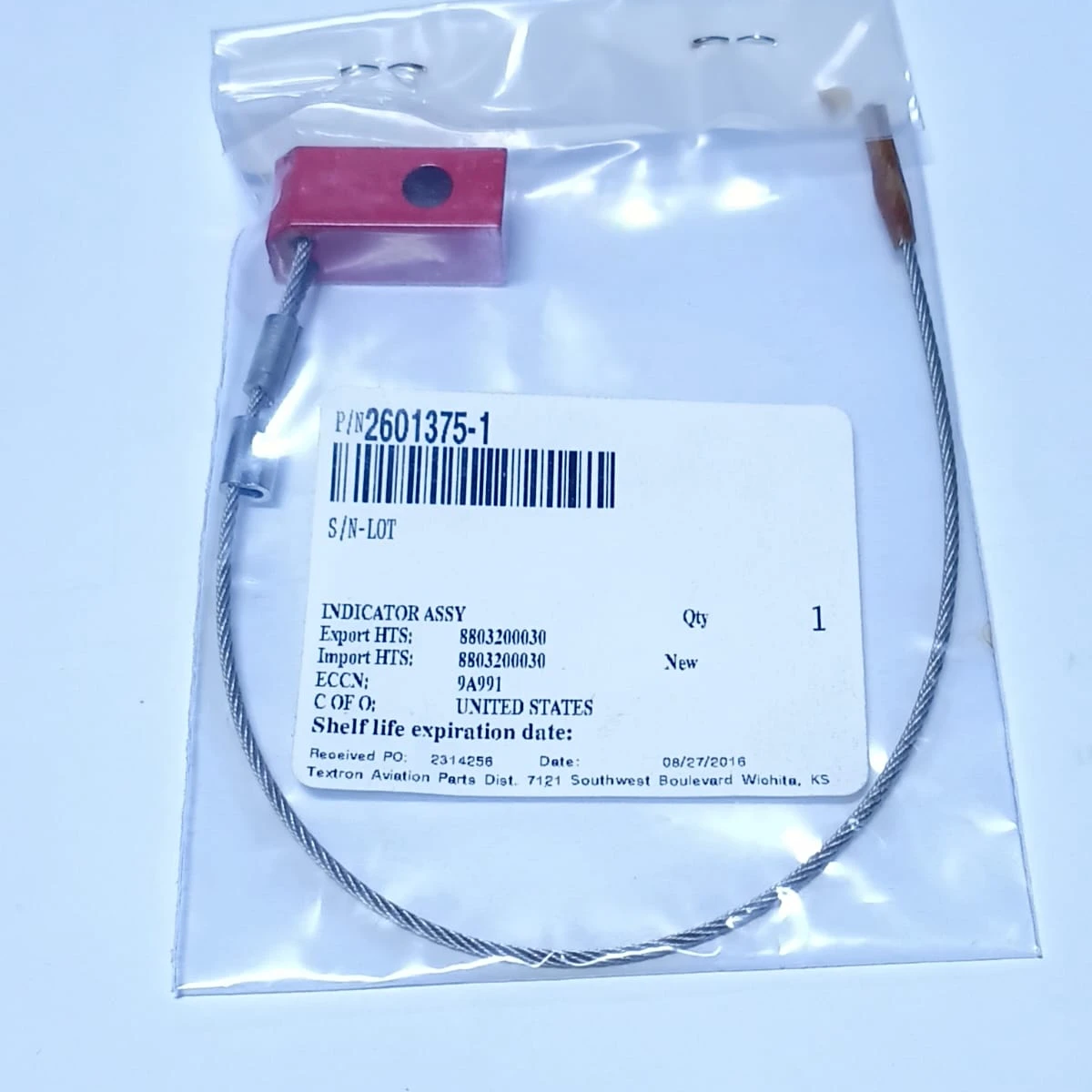 Flap Position Indicator Cable Assembly 2601375-1
