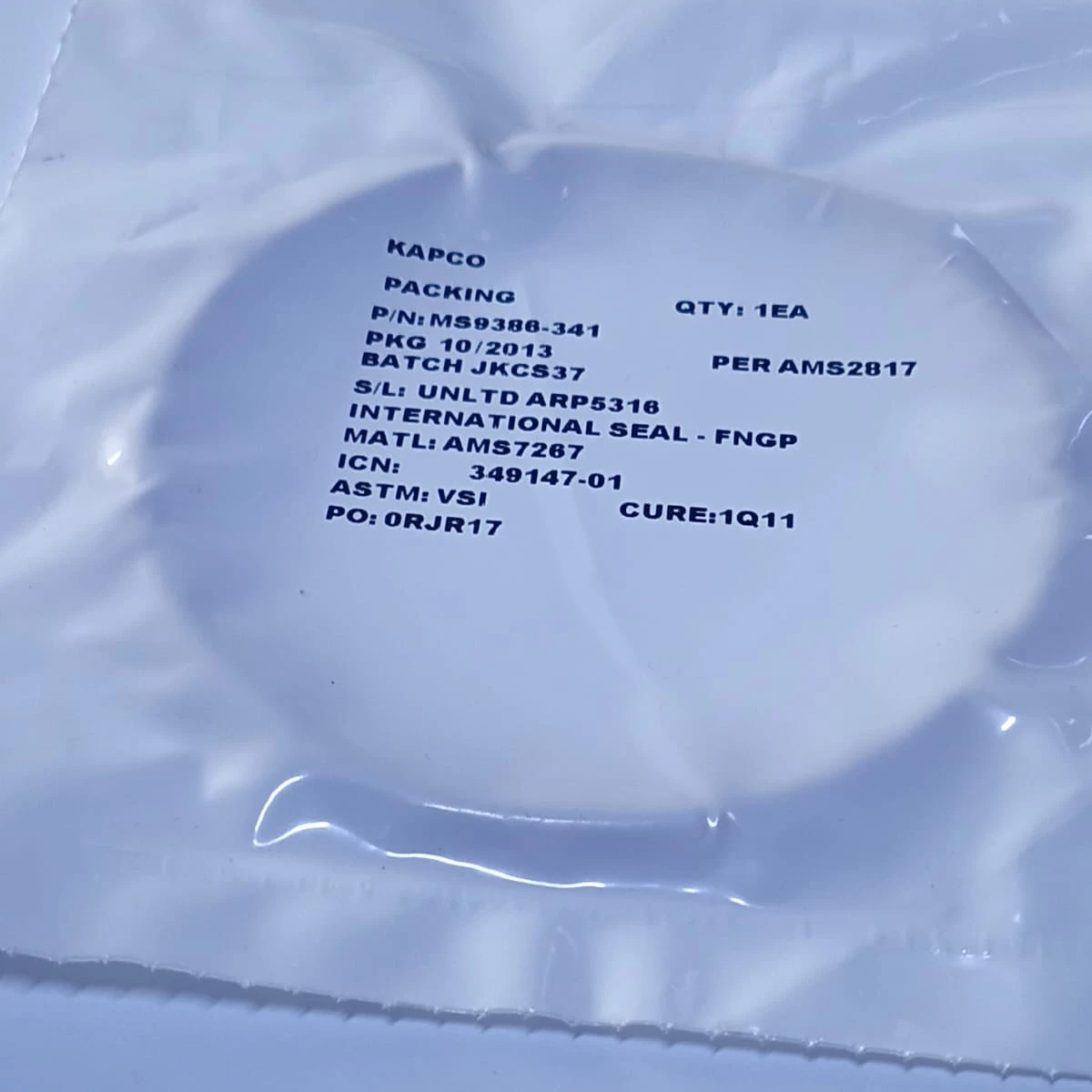 Fluorosilicone O-Ring Aerospace Grade Seal MS9386-341