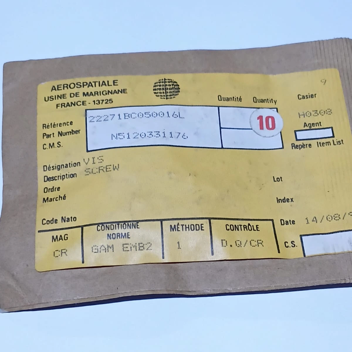 Aerospatiale Machine Screw 22271BC050016L