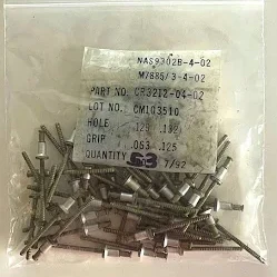 CherryMAX Aerospace Blind Rivet - 1/8" Dia. 100° Countersunk Flush Head (CR3212-4-04)