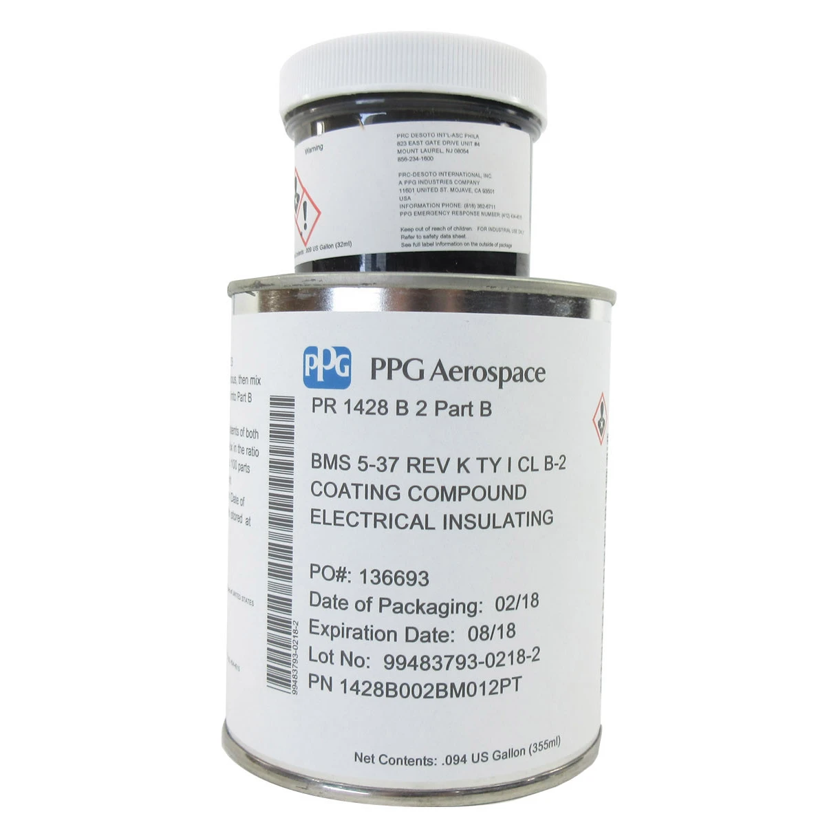 PPG® PR-1428 B-2 BMS 5-37K Type I, Class B-2 Spec Access Door Aircraft Sealant view 2